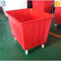 Food grade storage plastic moving crate with wheels sale