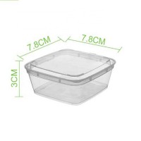 1000 Count Plastic Disposable Sauce Cup With Hinged Lid Leakproof Takeout 4OZ Square Sauce Cup