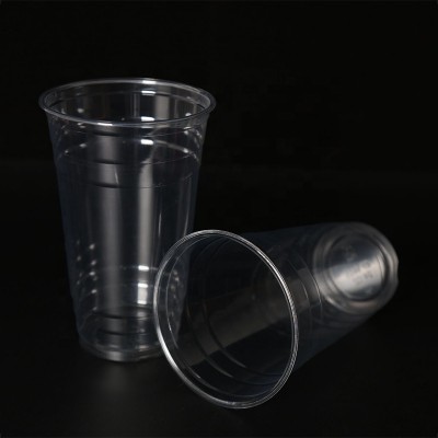 24 oz custom eco friendly disposable clear plastic cold coffee cups