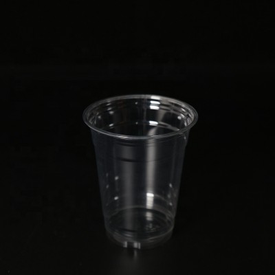 12oz PET material disposable plastic coffee cup with lid