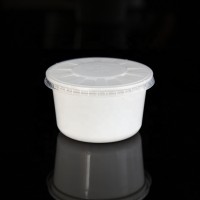 550ml PP material food grade disposable plastic  dessert salad bowl container with lid