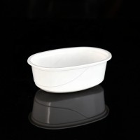 eco-friendly PP material hard oval shape disposable plastic ice cream container products