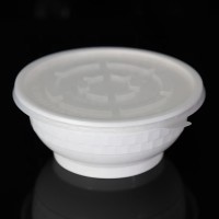 PP round disposable large plastic noodle soup container with lid