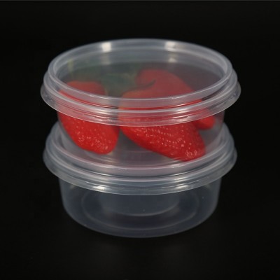 PP material disposable transparent plastic fruit salad bowl and lid