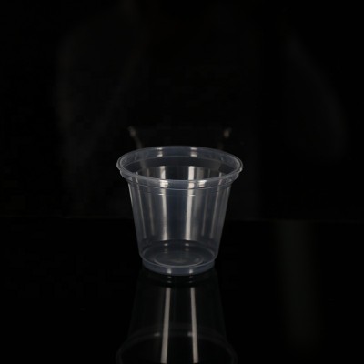 6oz PP disposable clear plastic saucer cups with flat lids