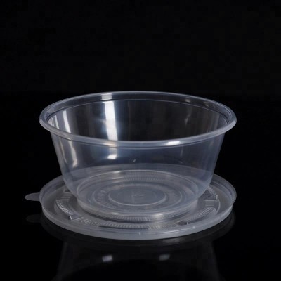 600ml disposable plastic food takeaway container with lid