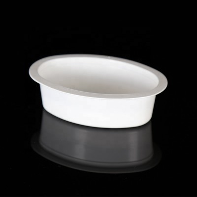 PP material small oval shape cute disposable plastic ice cream sundae containers