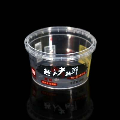 custom PP material disposable plastic food grade packaging container bowl with lid