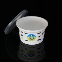 9oz PP material take away disposable small plastic food packaging soup bowl with lid